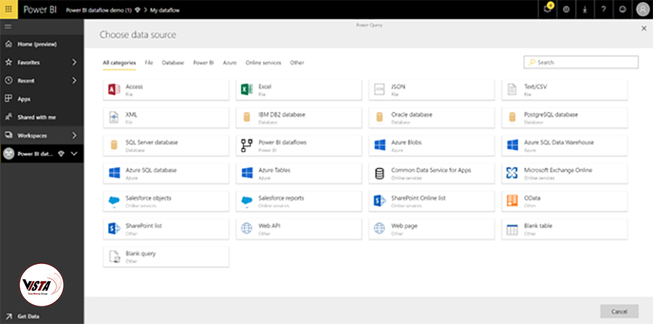 آمادگی داده های ETL در Power BI همراه با جریان داده ها - داده کاوی ویستا