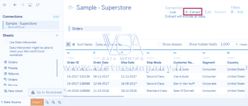 Extract filters در Tableau - داده کاوی ویستا