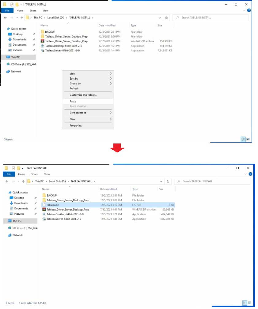 How to detect an invalid Tableau license-VISTA