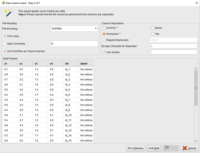 Importing Data in Rapidminer-VISTA