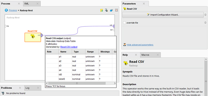 Importing Data in Rapidminer-VISTA