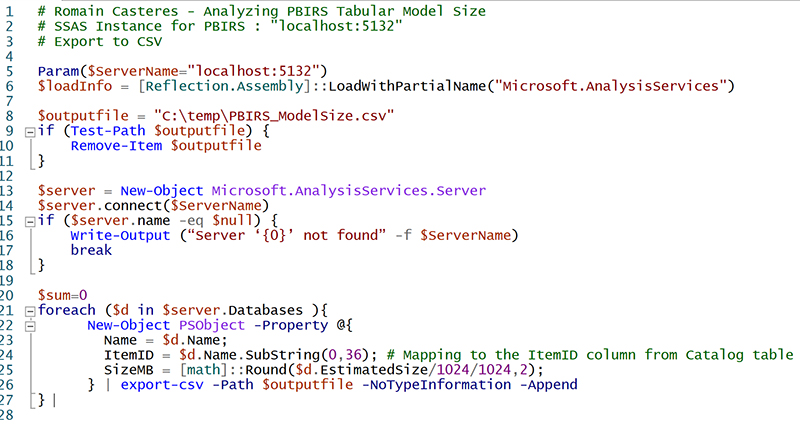 اندازه مدل ها در Power BI Report Server - داده کاوی ویستا