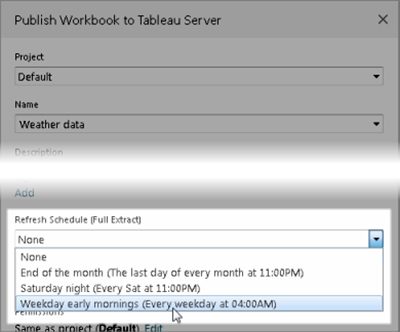 Refresh Extracts on a Schedule in Tableau-VISTA