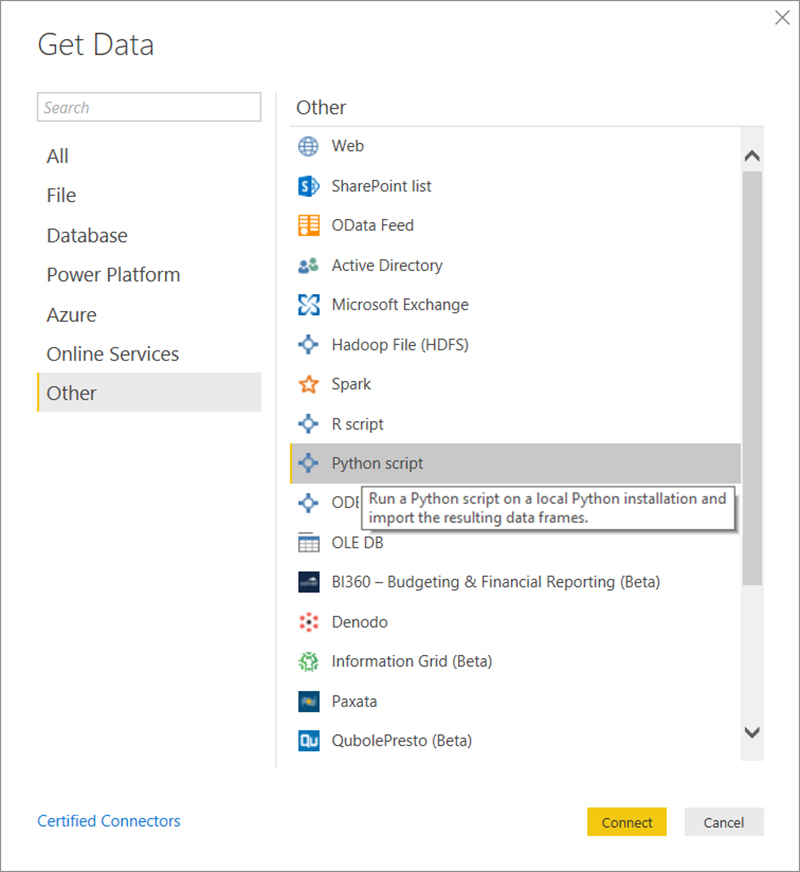 اسکریپت های پایتون را در Power BI Desktop اجرا کنید - داده کاوی ویستا