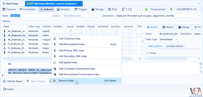 SQL Database Design Basics-VISTA