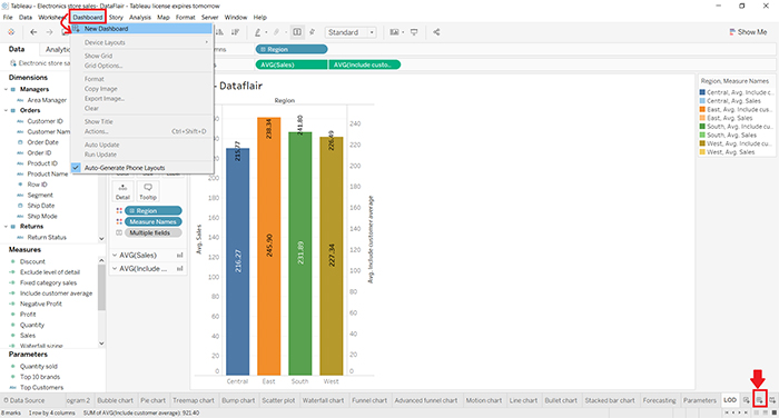 Tableau Dashboard-VISTA