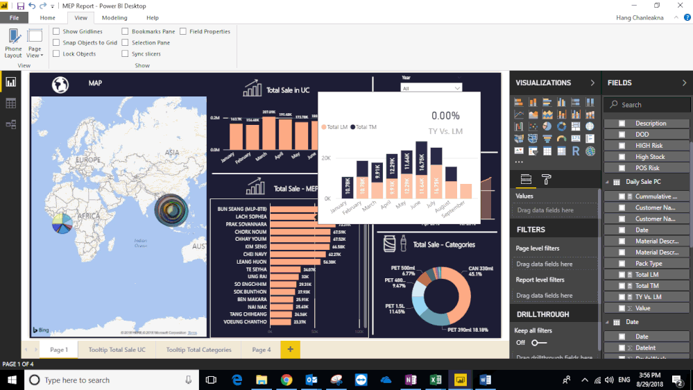 Tooltip in Power BI-VISTA