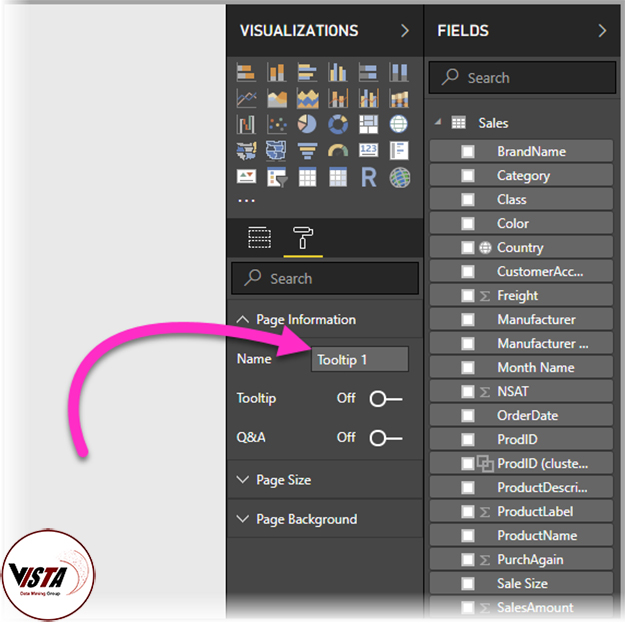Tooltip in Power BI-VISTA