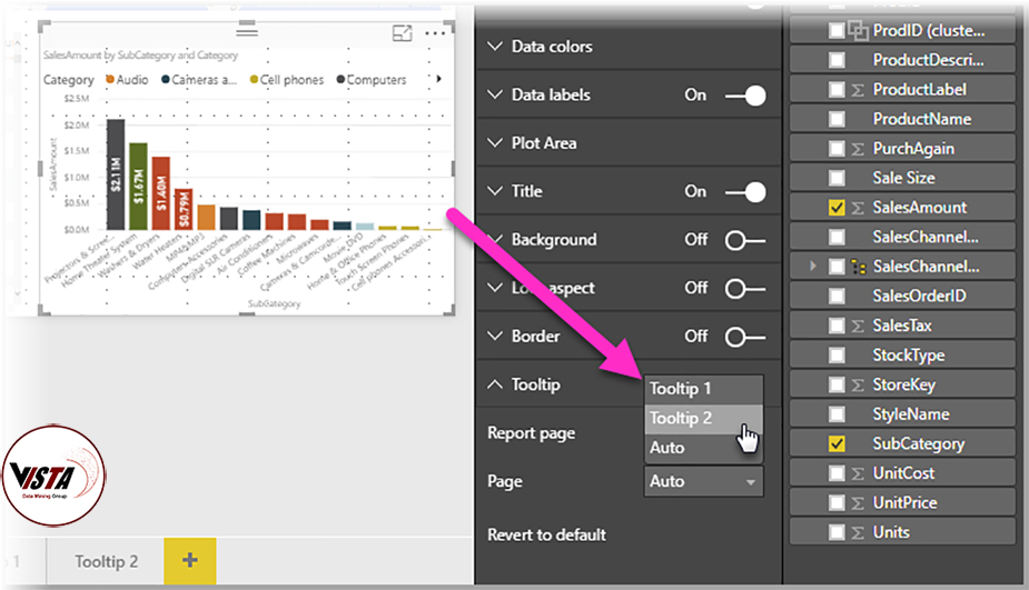 Tooltip in Power BI-VISTA