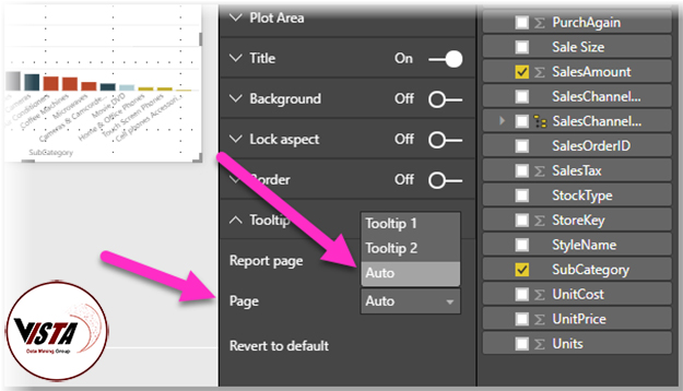 Tooltip in Power BI-VISTA