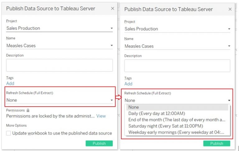 Update data in Tableau -VISTA