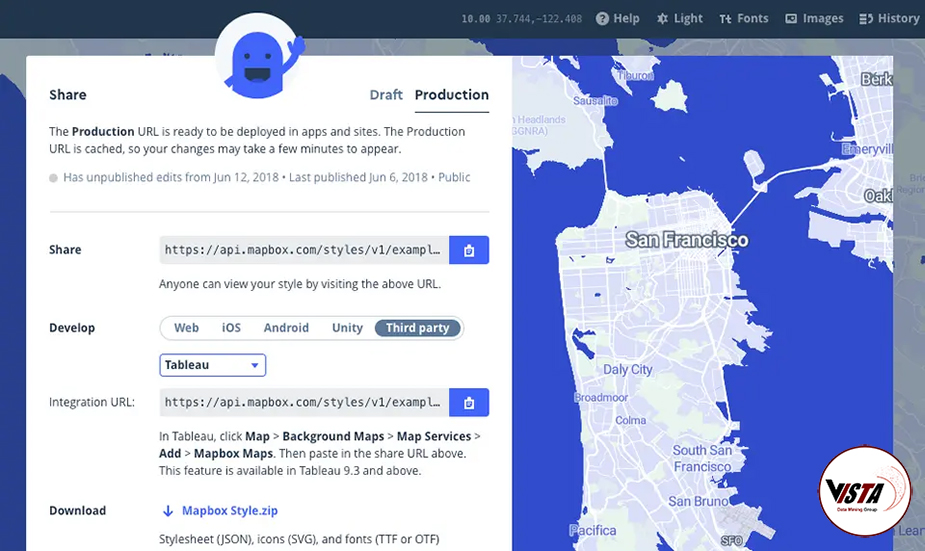 استفاده از سبک های سفارشی Mapbox در نرم افزار Tableau - داده کاوی ویستا