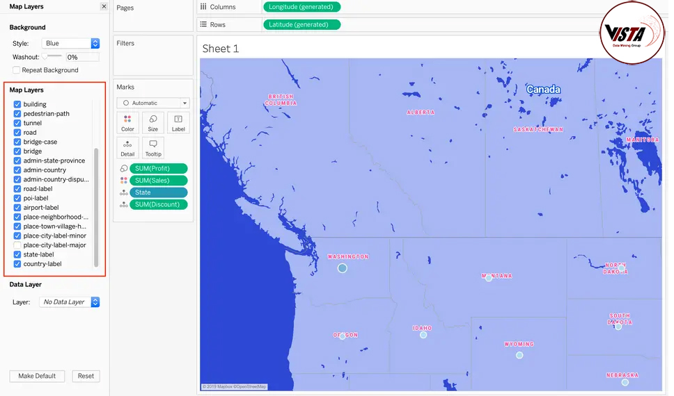 استفاده از سبک های سفارشی Mapbox در نرم افزار Tableau - داده کاوی ویستا