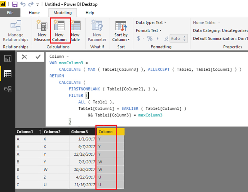 Use the CALCULATE function in Power BI-VISTA