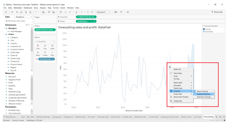 Using Forecasting in Tableau-VISTA