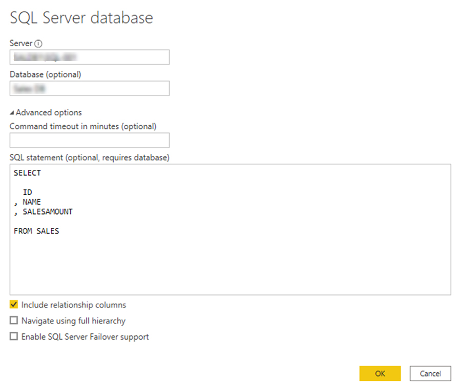 دریافت داده ها از منبع داده رابطه ای در Power BI - داده کاوی ویستا