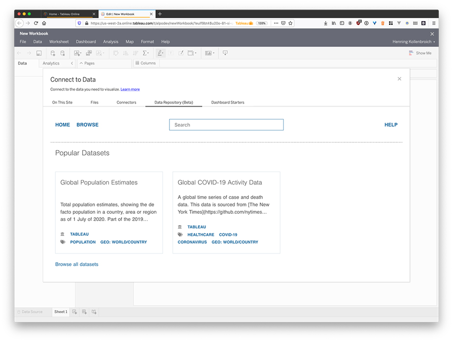 مخزن داده های (Data Repository) در Tableau - داده کاوی ویستا