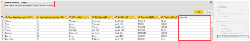 یک ستون از نمونه‌ها در Power BI Desktop اضافه کنید - داده کاوی ویستا