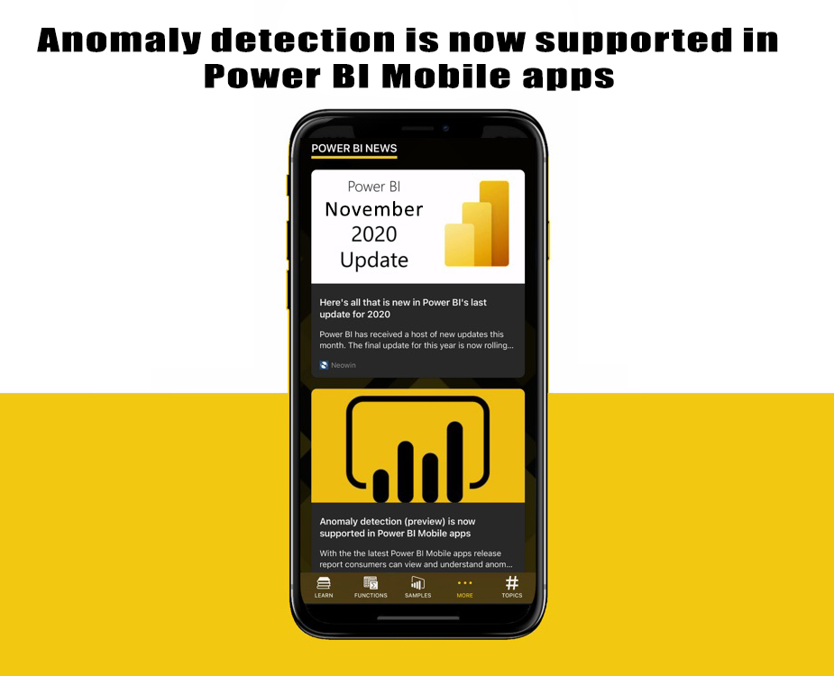 تشخیص ناهنجاری در برنامه های Power BI Mobile پشتیبانی می شود - داده کاوی ویستا