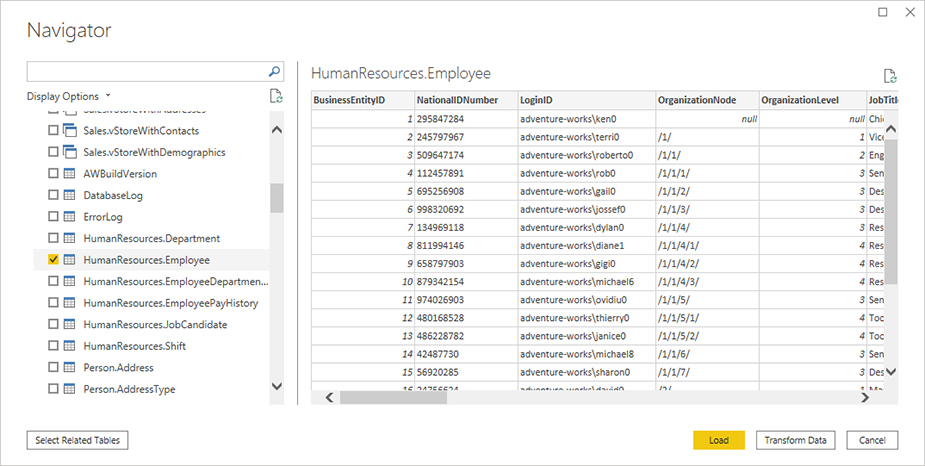 از طریق Power BI به Microsoft SQL Server متصل شوید - داده کاوی ویستا