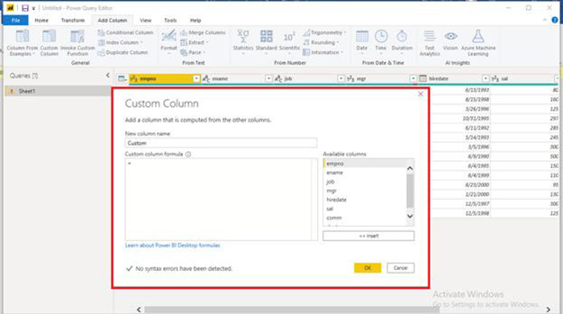 ایجاد ستون سفارشی (Custom Column) در Power BI - داده کاوی ویستا