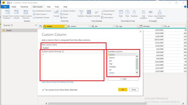 ایجاد ستون سفارشی (Custom Column) در Power BI - داده کاوی ویستا