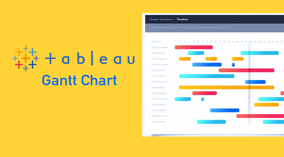 نحوه ایجاد نمودار گانت یا Gantt chart در Tableau - داده کاوی ویستا