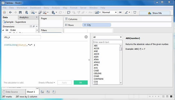 محاسبات رشته ای (String Calculations) در تبلو - داده کاوی ویستا