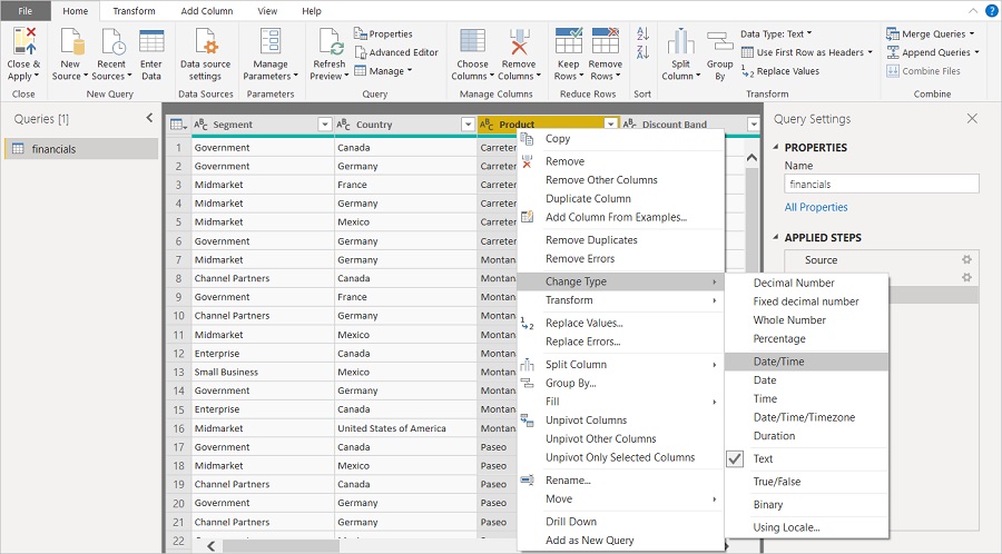 رابط کاربری Power Query در نرم افزار Power BI - داده کاوی ویستا