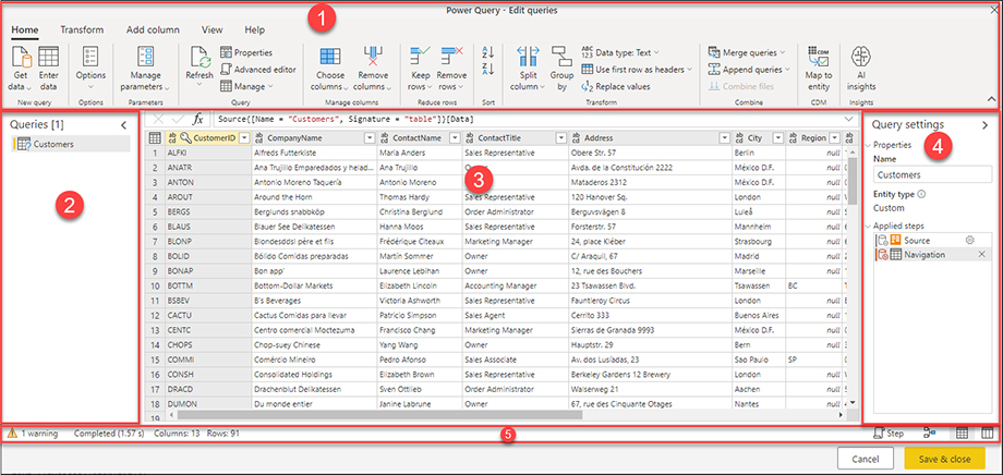 رابط کاربری Power Query در نرم افزار Power BI - داده کاوی ویستا