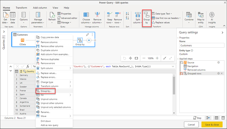 رابط کاربری Power Query در نرم افزار Power BI - داده کاوی ویستا