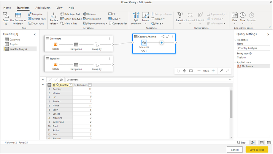 رابط کاربری Power Query در نرم افزار Power BI - داده کاوی ویستا