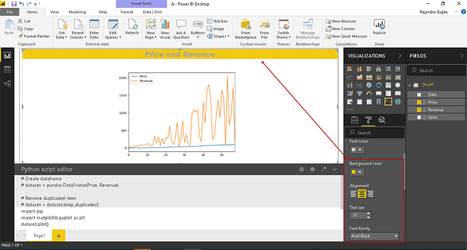 استفاده از پایتون در Power BI Desktop - داده کاوی ویستا