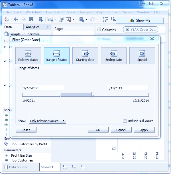 فیلترهای اساسی (Basic Filter) در نرم افزار تبلو - داده کاوی ویستا