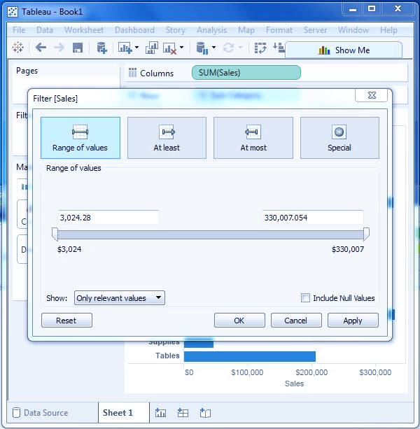 عملیات فیلتر (Filter Operations) در Tableau - داده کاوی ویستا