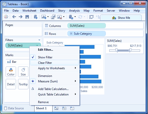 عملیات فیلتر (Filter Operations) در Tableau - داده کاوی ویستا