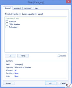 معرفی انواع فیلتر ها در Tableau - داده کاوی ویستا