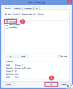 معرفی انواع فیلتر ها در Tableau - داده کاوی ویستا