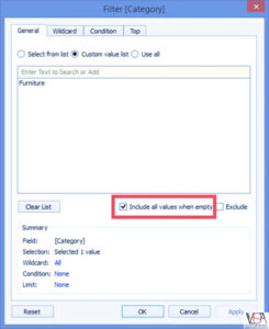 معرفی انواع فیلتر ها در Tableau - داده کاوی ویستا