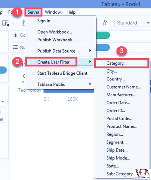 معرفی انواع فیلتر ها در Tableau - داده کاوی ویستا