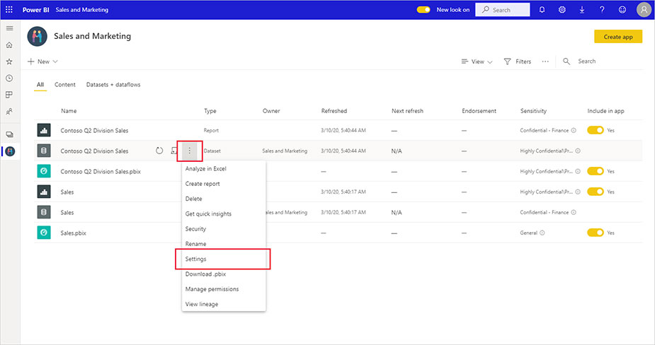 برچسب های حساسیت در Power BI - داده کاوی ویستا