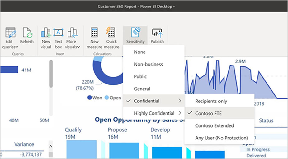 برچسب های حساسیت در Power BI - داده کاوی ویستا