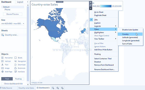 داشبورد تبلو Tableau - داده کاوی ویستا