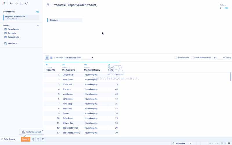 ایجاد ارتباط بین داده‌های مرتبط با منبع داده در Tableau - داده کاوی ویستا