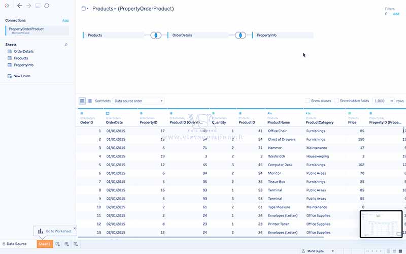 ایجاد ارتباط بین داده‌های مرتبط با منبع داده در Tableau - داده کاوی ویستا