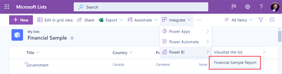 ایجاد سریع گزارش از لیست یا کتابخانه SharePoint در Power BI - داده کاوی ویستا