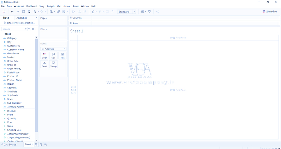 ابر کلمات (Word Cloud) در Tableau - داده کاوی ویستا