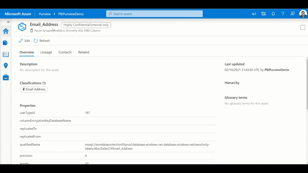 استفاده از MIP Labels از Azure Synapse Analytics در Power BI - داده کاوی ویستا